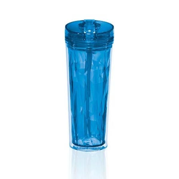 Hot & Cold Flip & Sip Geometric Tumbler 18oz  Household Products Drinkwares Special Clearance HDT6010BLU_thumb