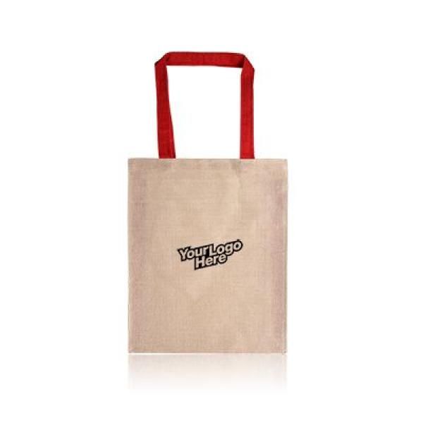 Two Tone Juco Tote Bag Tote Bag / Non-Woven Bag Bags Best Deals Eco Friendly TNW1027_WithLogoRedThumb[1]