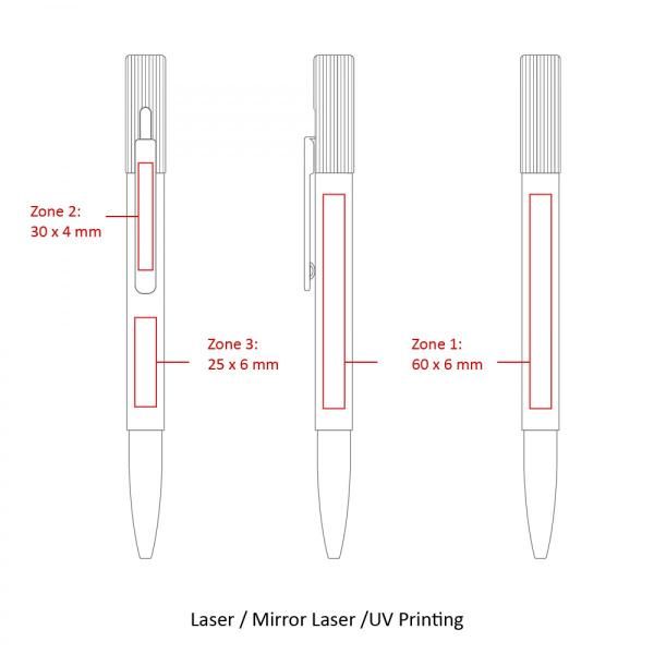 BND68 Metal Ball Pen Office Supplies Pen & Pencils FPM1053-BLK-2