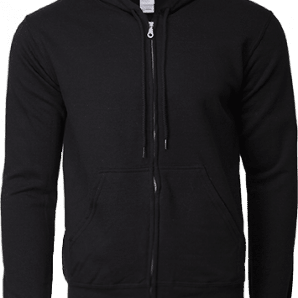 88600 Gildan Full Zip Hooded Sweatshirt  Apparel Black