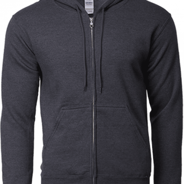 88600 Gildan Full Zip Hooded Sweatshirt  Apparel DarkHeather