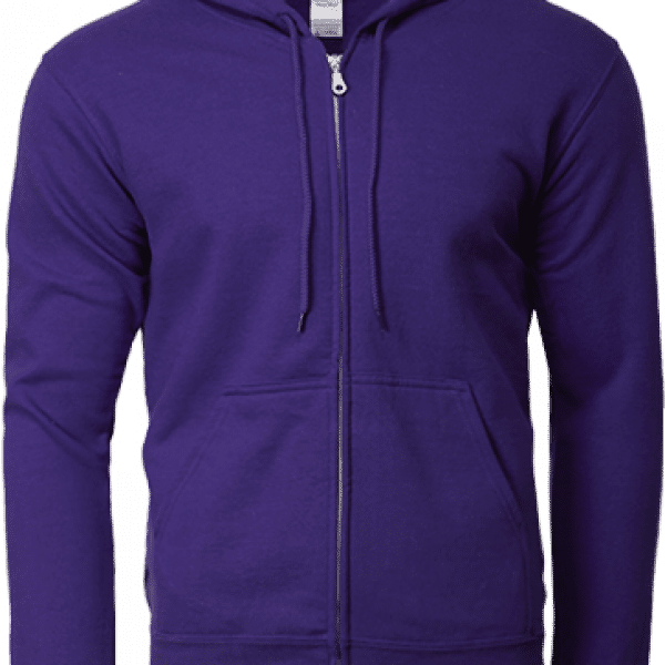 88600 Gildan Full Zip Hooded Sweatshirt  Apparel Purple