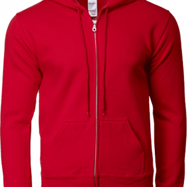 88600 Gildan Full Zip Hooded Sweatshirt  Apparel Red