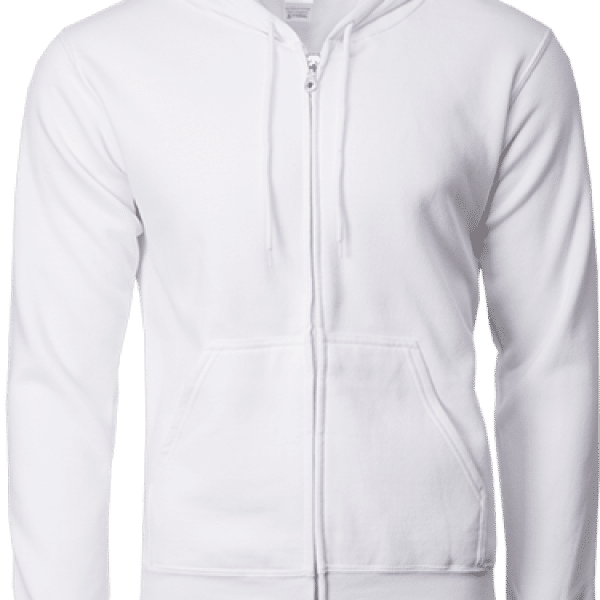 88600 Gildan Full Zip Hooded Sweatshirt  Apparel White