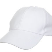 Baseball Cotton Brush Cap Headgears white