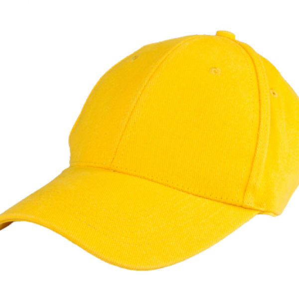 Baseball Cotton Brush Cap Headgears yellow