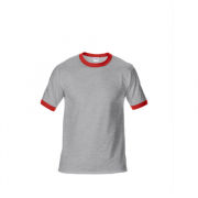 76600 Gildan Ringer Tee Apparel Shirts NATIONAL DAY greywithred