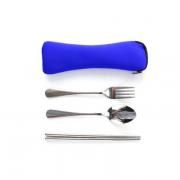 Stainless Steel Cutlery 3pcs Set With Pouch Household Products Kitchenwares Best Deals Back To School HKC1012_BlueThumb