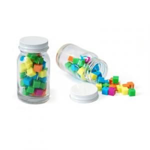 Cube Shape Push Pin in Glass Jar Office Supplies Other Office Supplies Best Deals Give Back Largeprod815