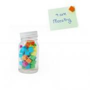 Cube Shape Push Pin in Glass Jar Office Supplies Other Office Supplies Best Deals Productview2815