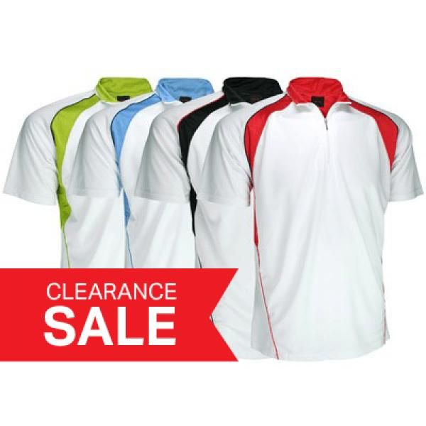 Cool Dry Mandarin Collar T-shirt w/ Zip Apparel Shirts Best Deals Largeprod1565