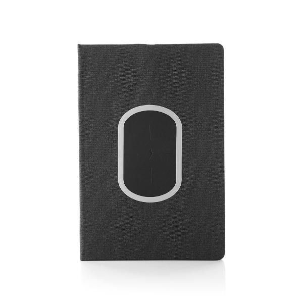 Mendoza Notebook with Wireless Charger Electronics & Technology Other Electronics & Technology Other Leather Related Products Notebooks / Notepads LFO1012HDBlack