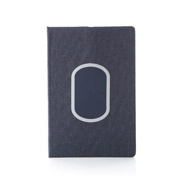 Mendoza Notebook with Wireless Charger Electronics & Technology Other Electronics & Technology Other Leather Related Products Notebooks / Notepads LFO1012HDBlue