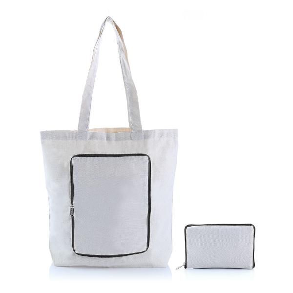 Foldable Zipper Tote Bag Tote Bag / Non-Woven Bag Bags RACIAL HARMONY DAY TNW1040_BlackHD