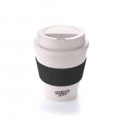 Bamboo Fibre Coffee Mug With Colour Sleeve Household Products Drinkwares HDC1037HD_Blk_logo