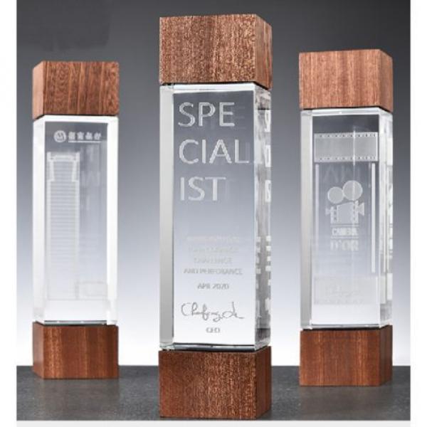 Glory Wooden Crystal Awards Awards & Recognition CRYSTAL New Products AWC1216