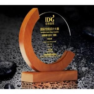 Cshape Wooden Crystal Awards Awards & Recognition CRYSTAL New Products AWC1217
