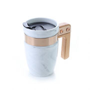 Marble Ceramic Mug With SS Rim Wooden Handle Household Products Drinkwares HDC1035Thumb1