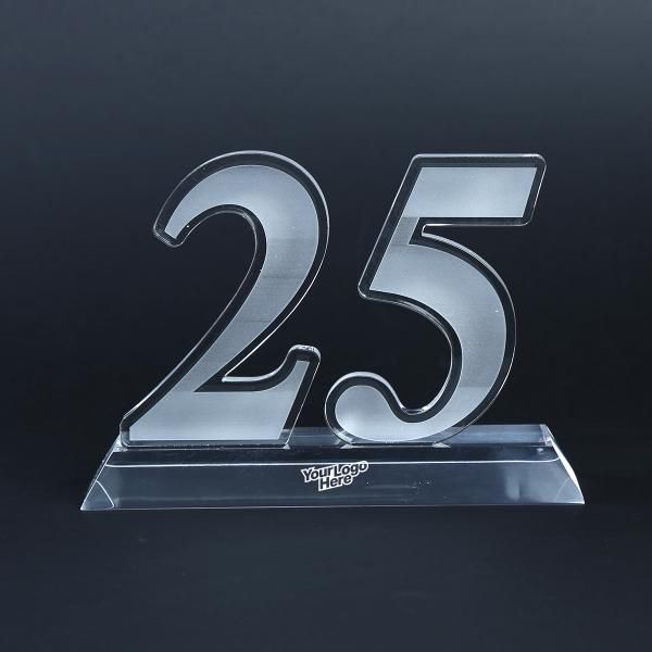 25 Years Acrylic Award Awards & Recognition Awards New Products AWA1004LogoHD