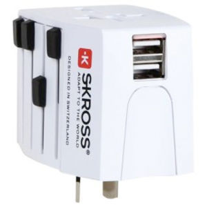 Skross MUV USB 2Pole USB Travel Adapter Electronics & Technology Travel & Outdoor Accessories SkrossMUVUSB2PoleUSBTravelAdapter