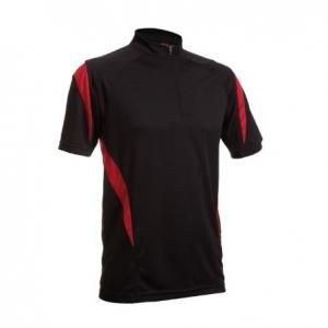 QD30 Mock Neck Tee With Zip Apparel blackred