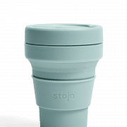Stojo Pocket Collapsible Cup Spring 12oz Household Products Drinkwares aquamarine1