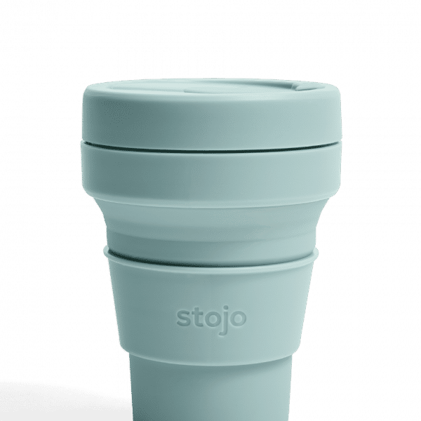 Stojo Pocket Collapsible Cup Spring 12oz Household Products Drinkwares aquamarine1