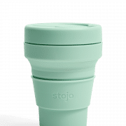 Stojo Pocket Collapsible Cup Spring 12oz Household Products Drinkwares seafoam1