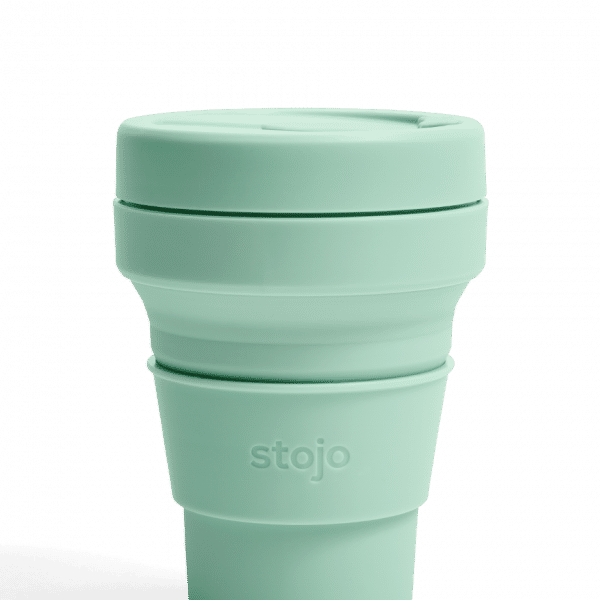 Stojo Pocket Collapsible Cup Spring 12oz Household Products Drinkwares seafoam1