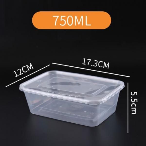 750ml Microwavable PP Bento Box Food & Catering Packaging FTF1033