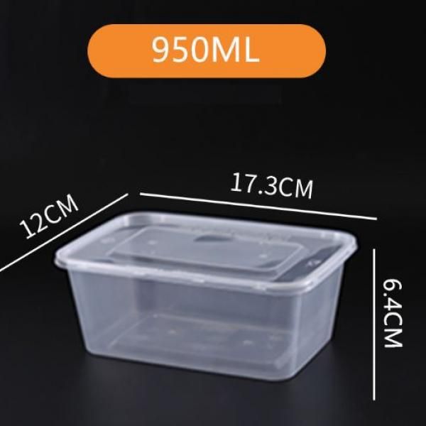 950ml Microwavable PP Bento Box Food & Catering Packaging FTF1034