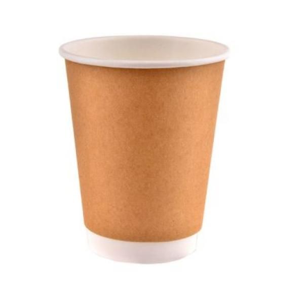 12oz Double Wall Kraft Paper Coffee Cup Food & Catering Packaging FUP1003FUP1004