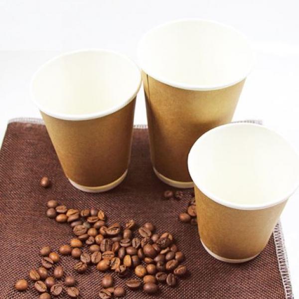 12oz Double Wall Kraft Paper Coffee Cup Food & Catering Packaging FUP1003