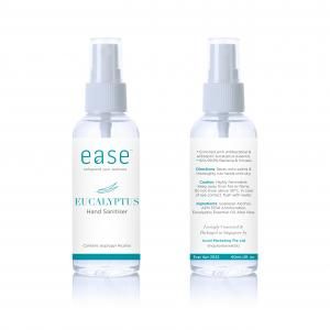 EASE 80ml Eucalyptus + Aloe Vera Spray Sanitizer Personal Care Products Back To School AxxelEaseProducts_60ml_WhiteBaseEucalyptus
