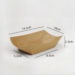 14.5x10x2.3cm Kraft Paper Tray Food & Catering Packaging FTY1000