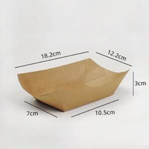 18.2x12.2x3cm Kraft Paper Tray Food & Catering Packaging FTY1001