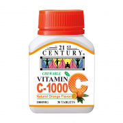 21st Century 30's Vitamin C 1000 mg Orange Chewable Food and Drink Supplies 6.BOTTLE-VitaminC1000mgOrangeChewable30sSHS1005