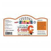 21st Century 30's Vitamin C 1000 mg Orange Chewable Food and Drink Supplies 6.LABEL-VitaminC1000mgOrangeChewable30sSHS1005