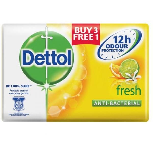 Dettol Body Soap Fresh 3+1 Personal Care Products kbo1017