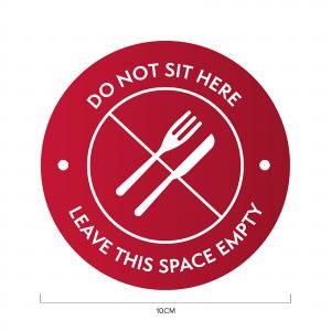 Do Not Sit Here Social Distancing Sticker 10*10cm Printing  Display & Signages ZST1005RED