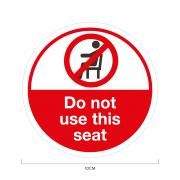 Do Not Sit Social Distancing Sticker 10*10cm Printing  Display & Signages ZST1006RWW