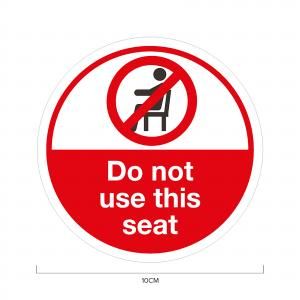 Do Not Sit Social Distancing Sticker 10*10cm Printing  Display & Signages ZST1006RWW