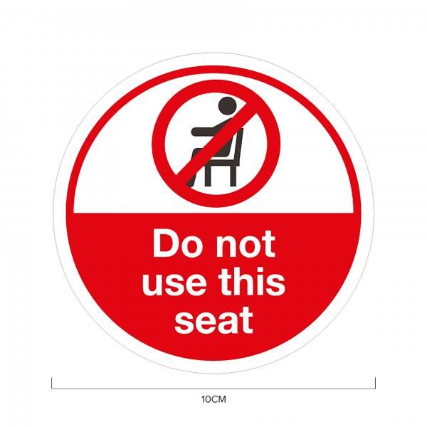 Do Not Sit Social Distancing Sticker 10*10cm Printing  Display & Signages ZST1006RWW