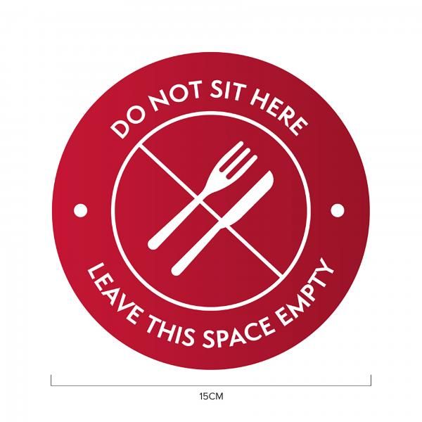 Do Not Sit Here Social Distancing Sticker 15*15cm Printing  Display & Signages ZST1017RED