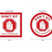 Social Distancing Seat Marking Sticker 10 x 10 cm Printing  Display & Signages Back To Work Personal Protective Equipment (PPE) Axxel_SocialDistancingSeatMarkingSticker_R1-02