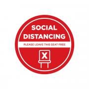 Social Distancing Seat Marking Sticker 10 x 10 cm Printing  Display & Signages Back To Work Personal Protective Equipment (PPE) Axxel_Social-Distancing-Seat-Marking-Sticker_1B