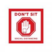 Social Distancing Seat Marking Sticker 10 x 10 cm Printing  Display & Signages Back To Work Personal Protective Equipment (PPE) Axxel_Social-Distancing-Seat-Marking-Sticker_2A