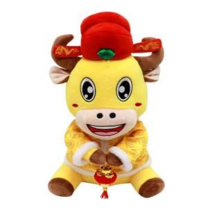 CNY Ox with Lantern Plush Toy Recreation Festive Products Capture