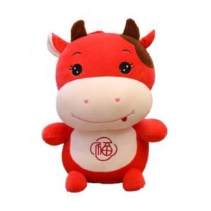 CNY Cute Cow Plush Toy Recreation Festive Products Capture