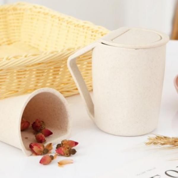 Wheatstraw Cup with Tea FIlter Household Products Eco Friendly bb